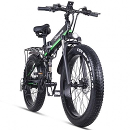 Skyzzie Bici Elettrica Mountain Bike Pieghevoli 26" Bici ibride 1000W Bici Montagna E-Bike 21 velocità,Full Suspension,Pedali Assist,Unisex Adulto