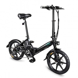 SRXH Bici SRXH - Bicicletta elettrica Pieghevole per Adulti, Monopattino Elettrico da 35, 6 cm con Faro a LED, 7, 8 Ah con Freno a Disco, Fino a 25 km / h Nero