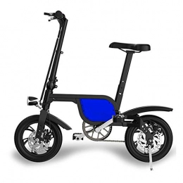 CYC Bici Ss12 Bici Elettrica Auto Elettrica Pieghevole Batteria agli Ioni di Litio da 36 V / 6ah 25km / h 250 W Freni a Doppio Disco 3 modalità di Guida Bicicletta per Adulti per Citt àtrekking Mountain, Blu