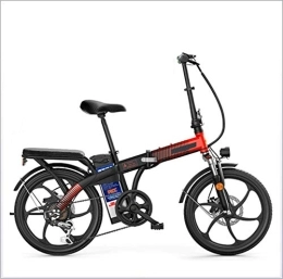 SYCHONG Bici SYCHONG Elettrico Pieghevole Biciclette in Bicicletta 250W 48V 12AH Ebike 7 velocità Una Ruota Anteriore Forcella Doppio Assorbimento di Scossa, Rosso