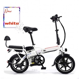 SYCHONG Bici SYCHONG Nuovo Folding Bike Elettrica 350W Ciclomotore Motorino Elettrico con Rimovibile Grande capacità 48V32A Batteria al Litio 3 modalità di Guida, Bianca