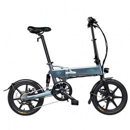 SZPDD Bici SZPDD Bicicletta elettrica Pieghevole FIIDO D2 Tre modalità di Guida Ebike 250W Motore 25Km / H 25-40KM Gamma E Bicicletta Bicicletta elettrica da 16 Pollici, Grigio, 6speed