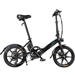 SZPDD Bici SZPDD Bicicletta elettrica Pieghevole FIIDO D3 Tre modalità di Guida Ebike 250W Motore 25Km / H 25-40KM Gamma E Bicicletta Bicicletta elettrica da 16 Pollici, Nero, battery10.4Ah