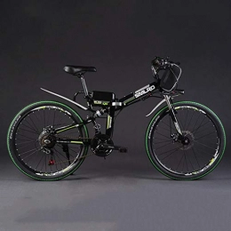 SZPDD Bici SZPDD Mountain Bike Bicicletta elettrica 48V350W 8Ah Batteria al Litio Potente e Potente per Bici elettrica Fuori Strada, Blackgreen, 26inches