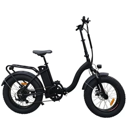 TABKER Bici TABKER Bici elettrica Folding Electric Bike Fat Tyre Ebike For Adults Step Through Bicycle With Battery (Color : Schwarz)