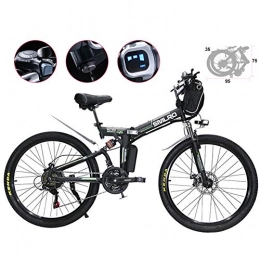 TANCEQI Bici TANCEQI 26" Bicicletta Elettrica Pieghevole, 500W Bici Elettriche, Cambio 21 velocità / 7 velocità da Citt / Àtrekking / Mountain Lega di Alluminio LCD Meter Uomini Donne, Nero