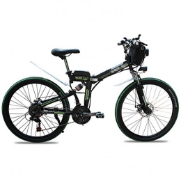 TANCEQI Bici TANCEQI 26" Bicicletta Elettrica Pieghevole, 500W Bici Elettriche, Cambio 21 velocità / 7 velocità, Display Intelligente, Doppio Freno E-Bike para Adulti Uomini, Rosso