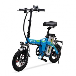 TANCEQI Bici TANCEQI Bici Elettrica Pieghevole velocità Massima 30 Km / H, Motore da 400W Watt, 14 Pollici City Bicicletta Elettrica per Unisex Adulto Pendolarismo in Città, Blu