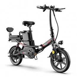 TANCEQI Bici TANCEQI E-Bike Bicicletta Elettrica Pieghevole 350W Motor 14" Ruote Bici Elettrica con Telaio in Lega di Magnesio Leggero Regolabile per Adulti Città Pendolarismo Ciclismo All'aperto, Nero