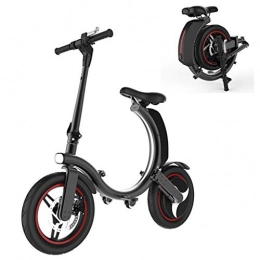 TB-Scooter Bici TB-Scooter Bicicletta Elettrica Pieghevole, 450W Motore 36V7.8AH Unisex, 14 Pollici Pneumatico Pneumatico, Autonomo 30 km, Display LCD, Adulto, Nero