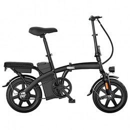 TGHY Bici TGHY Bicicletta Elettrica Pieghevole E-Bike per Pendolari in Città per Adulti da 14" Motore 250W Batteria al Litio Rimovibile 48V 10Ah Pedalata Assistita Faro a LED Bici Pieghevole, Nero