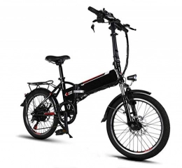TX Bici TX Bici elettrica Pieghevole Mini Dimensioni Interruttore per 48V Batteria al Litio da 20 Pollici in Lega di Alluminio da 20 kg, Ingresso di Carica USB, Black