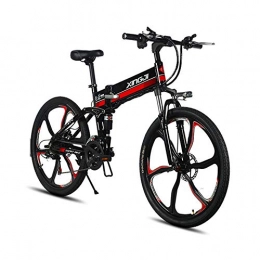 ukukuk Bicicletta elettrica, 350W Mountain Bike Pieghevole da 26 Pollici, Ebike 21 Livelli Shift Assisted, E-Mountain Bike 48V 12AH