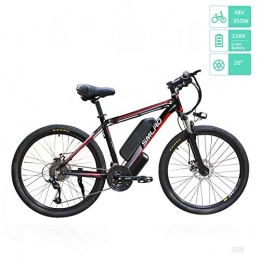 UNOIF Bici UNOIF 26 '' Electric Mountain Bike con Rimovibile Grande capacità della Batteria agli ioni di Litio, 48V / 13Ah Ebike Città Bicicletta con 350W del Motore Brushless Posteriore per Adulti, Black Red