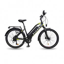 URBANBIKER Bici URBANBIKER Bicicletta elettrica VIENA (Gialla), 840 Wh (48V e 17, 5Ah) Batteria Samsung ioni di Litio, Motore 350W, 28 Pollici, Taglia 49, Freno Idraulico Shimano