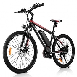 Vivi Bici elettriches VIVI 26 pollici Mountain Bike elettrica da 26 pollici, 250W motore 36V 10.4AH rimovibile batteria batteria elettrica per adulti (Rosso)