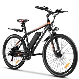 Vivi Bici VIVI Bici Elettrica 26 / 27.5" Bicicletta Elettrica Pedalata Assistita Uomo Mountain Bike Elettrica 250W, Ebike Batteria 36 V / 10.4Ah, Shimano a 21 velocità (26 Pollici-Giallo)