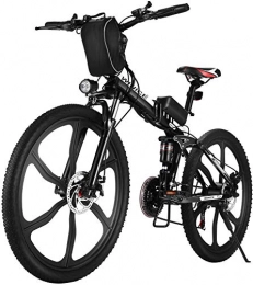 Vivi Bici VIVI Bici Elettrica Pieghevole, 26'' Mountain Bike Elettrica 250W Bicicletta Elettrica Per Adulti Con Batteria Rimovibile 8Ah, Professionale 21 Velocità, Sospensione Completa