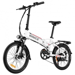 Vivi Bici Vivi Bicicletta Elettrica Pieghevole, 20 Pollici Bici Elettriche 350W Ebike, Bici Elettrica per Adulti con Batteria Rimovibile agli Ioni di Litio da 36V 8Ah, Shimano a 7 velocità, Freni a Doppio Disco