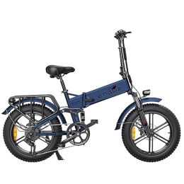 WADA POWER Bici elettriches WADA POWER Bicicletta Elettrica Pieghevole: E-Bike Adulto 20" * 4.0 "Fat Tire Bici Elettrica con 48V 16AH Batteria, City Bike 8 Velocità, Max velocità 24, 9 km / h, 50-120 km, Engine Pro, Blu