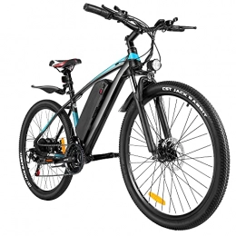 Winice Bici elettriches WINICE Bicicletta Elettrica, 27, 5'' Mountain Bike Elettrica Uomo Donna 250W Mtb Elettrica con Batteria Al Litio Rimovibile Da 10, 4 Ah, Professionale 21 Velocità (Blu-36V)