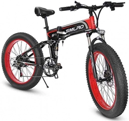 Wlnnes 26''Folding Neve bici elettrica della lega di alluminio Fat Tire E-Bikes Biciclette All Terrain, 3 Equitazione modalità studenti adulti Electric Mountain bike, biciclette 348V 10.4Ah rimovibile