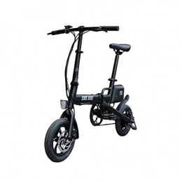 WUS Bici Wu's Bicicletta Elettrica Pieghevole da 12 Pollici, Batteria agli Ioni di Litio Estraibile, Freni A Disco E Elettromagnetici, Display LCD, 25 Km / H, Campo di Guida 30-40 Km, Black