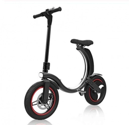 WXJWPZ Bici elettriches WXJWPZ Bicicletta Elettrica Pieghevole da 14 Pollici 350W Mini Bicicletta Elettrica Pieghevole per Adulti, Black