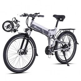 WZW Bici elettriches WZW M90 Pieghevole Bicicletta Elettrica per Adulti - 26 Pollici 500W Fuori Strada Ebike - 48V / 12, 8Ah Rimovibile agli ioni di Litio Batteria Montagna Bicicletta 21 velocità Ingranaggi