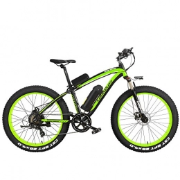 LANKELEISI Bici XF4000 26 pollici Bicicletta elettrica a pedalata assistita 4.0 pneumatico grasso 1000W / 500W Strong Power 48V Batteria al litio Forcella di sospensione (Nero Verde, 1000W 17Ah + 1 batteria ricambio)