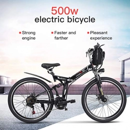 XXCY Bici XXCY M70 + 500W 26 'E-Bike Foding MTB Bici elettrica 48v 8AH Baterry 21 velocità (Nero)