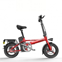 YPYJ Bici YPYJ Pieghevole Auto Elettrica Bicicletta Uomini E Donne Adulti Auto Batteria Mini Piccolo Scooter con 48V 26Ah Batteria al Litio, Rosso