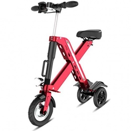 YPYJ Bici YPYJ Telaio per Adulti Che Piega Bici Elettrica Pieghevole Auto Mini Bici Elettrica Lega di Alluminio Batteria al Litio Bike Adventure Esterna per Adulti, Rosso