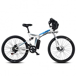 YRWJ Bici YRWJ Batterie Elettriche Rimovibili A Batteria al Litio per Mountain Bike Batterie Elettriche per Adulti A Disco Mini Bici A Rotelle (26 Pollici), White-24Inches