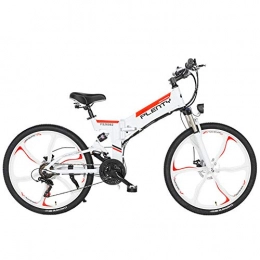 YRWJ Bici YRWJ Mountain Bike Elettrica All'aperto Che Cicla Piegante Grande Capacità Batteria Al Litio 48V 10AH Ciclomotore Per Adulti Built-in Battery Car, White1-100 * 95 * 180cm