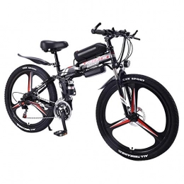 YSHUAI Bici YSHUAI Bicicletta Elettrica Pieghevole da 26 '', Biciclette Elettriche Lega di Magnesio Professionale 21 / 27 velocità, Misuratore LCD per Batteria al Litio, 350W36V10AH, Rosso, 21 Speed