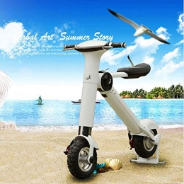 YYD Bici YYD Mini Bicicletta elettrica Pieghevole - Piccola Batteria Auto per Uomo e Donna Ultra Leggera Portatile Batteria al Litio per Adulti Scooter, White