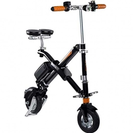 ZBB Bici elettriches ZBB Bicicletta elettrica Bicicletta elettrica Pieghevole Leggera da 8 Pollici per Adulti con Batteria da 36 V agli ioni di Litio E-Bike Potente Motore con Freno Idraulico a Doppio Disco, Nero