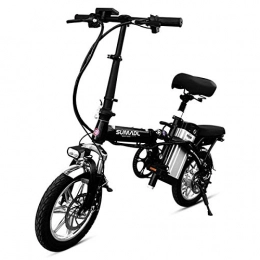 ZBB Bici elettriches ZBB Bicicletta elettrica Leggera Pieghevole, Ruote da 8"Ebike Portatile con Pedale, velocit Massima Bici elettrica in Alluminio Power Assist Fino a 30 mph (Colore Nero), 110Km