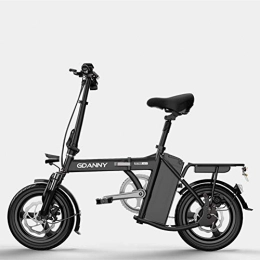 ZBB Bici ZBB Motoriduttore brushless E-Bike per Attrezzi Sportivi per Biciclette elettriche con Grande capacità Impermeabile Batteria al Litio da 14 Pollici 48 V e Caricabatterie per Adulti, Nero, 40to80KM