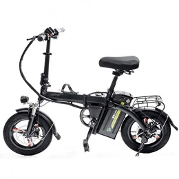 zhangfengjiao Bici elettriches zhangfengjiao Bicicletta elettrica da 14 Pollici, Scooter Portatile Pieghevole con Doppio Freno a Disco da 400 W, 3 modalità di Guida, con fari e fanali Posteriori