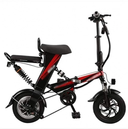 ZHHWYP Guida elettrica per Generazione di batterie al Litio per Mini Auto elettriche per Auto elettriche per Bici Pieghevoli per Bicicletta per Adulti,Rosso,48V8AH30km