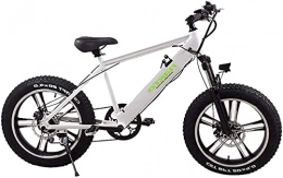 ZJZ Bici elettriches ZJZ Mountain Bike elettrica da 20"per Adulti, Bici da Fuoristrada con Pneumatici Grassi da 500 W, Lega di Alluminio con Batteria agli ioni di Litio da 110 Ah