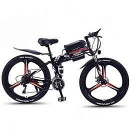 ZKLNB Bici elettriches ZKLNB Mountain Bike Elettriche per Adulti, Mountain Bike Pieghevoli Maschili E Femminili, Mountain Bike 360W 36V 8 / 10 / 13AH / Bici Elettriche per Pendolari, Grande Batteria al Litio, Black a, 8Ah