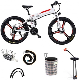 ZMHVOL Bici elettriches ZMHVOL Ebikes, Bike elettrica Mountain Mountain Bike 350W Ebike 26 '' Bicicletta elettrica, 20 km / h Adulti Ebike con Batteria Rimovibile da 48 V / Ah, Professionale 21 Gears Gears ZDWN (Color : White)