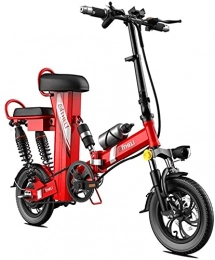 ZMHVOL Bici elettriches ZMHVOL Ebikes, Pieghevole Elettrico per Adulti Bike 14"con Batteria agli ioni di Litio da 48V 350W 30Ah, Bicycle Bicycle Booster City 100-400km. ZDWN (Color : Red, Size : Range:200km)