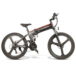 ZWHDS Bici elettriches ZWHDS 26 Pollici Pieghevole E-Bike-4 8V 10AH Mountain Bike Bici elettrica 350W Motor Bike Elettrico Bicicletta Elettrica 35 chilometri all'ora (Color : Black)