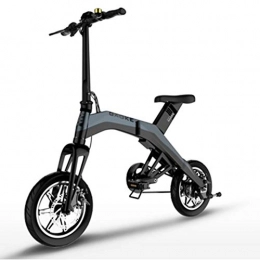 ZWX Bici elettriches ZWX Bicicletta elettrica Pieghevole, Bicicletta elettrica Pieghevole Unisex Adulto, con velocit Massima di 25 km / h, Nero, Black