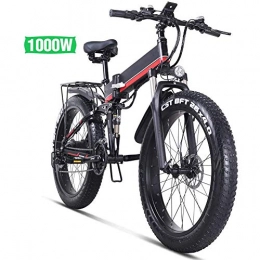 ZXL Bici ZXL E-Bike elettrica Pieghevole per Mountain Bike elettrica Mountain Bike1000w 13ah, Bici da Neve 26 Inth 21 velocità Shimano1000w / 36v Freni a Disco Idraulici a Batteria Rimovibili, Rosso