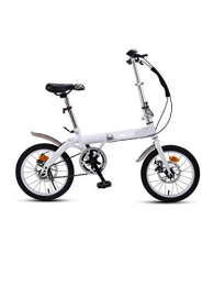 THENAGD Bici THENAGD Bicicletta Pieghevole Femmina Ultraleggero Portatile al Lavoro, 20 Pollici 16 Piccola Bicicletta a velocità Variabile Maschio Adulto Adulto Adulto 20英寸 20寸白色-单速双碟刹( 安 )